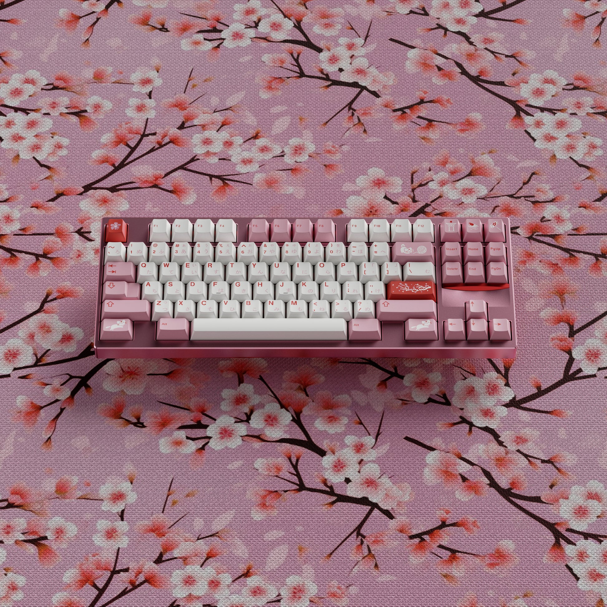 SWG Hazakura Light keycap set render