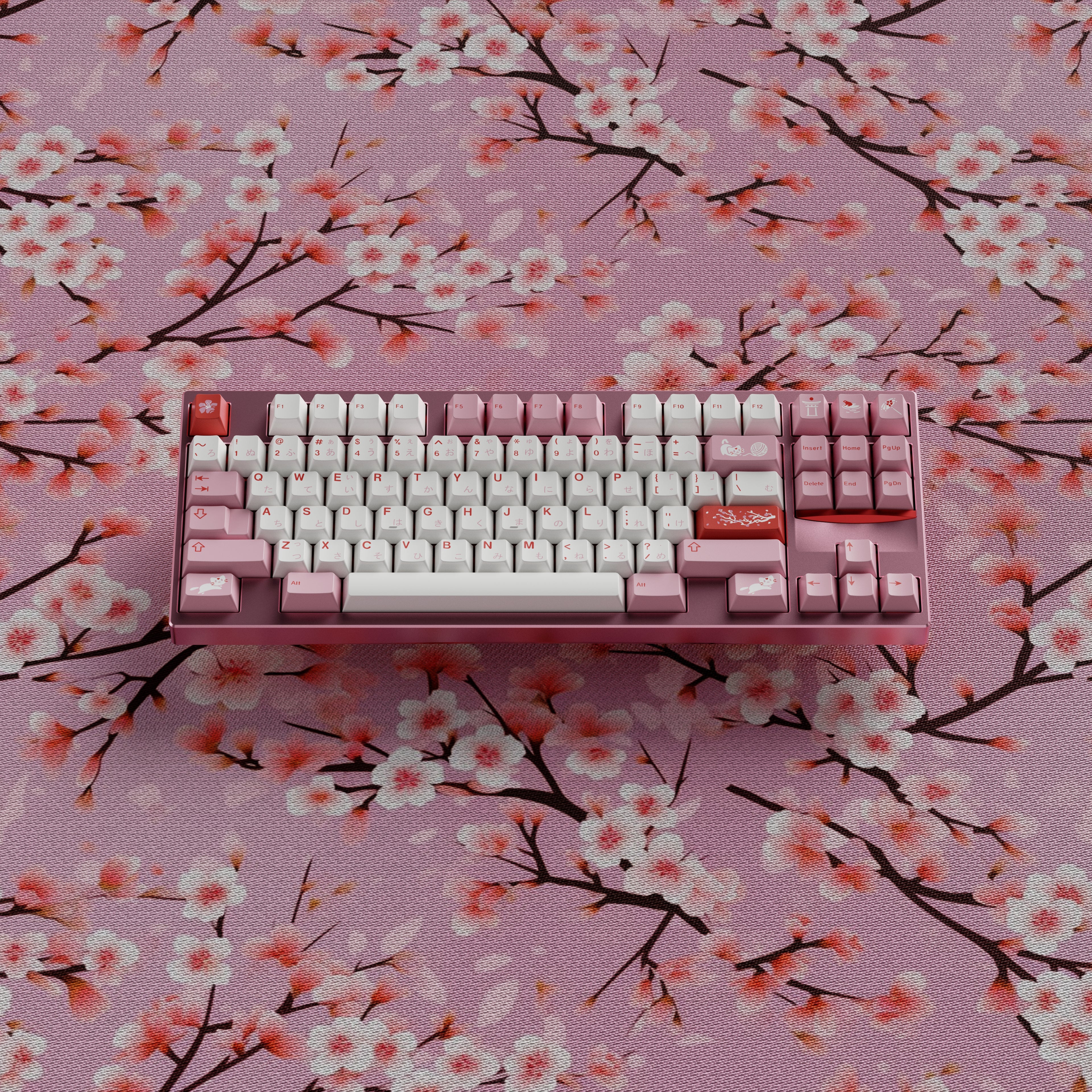 SWG Hazakura Light keycap set render