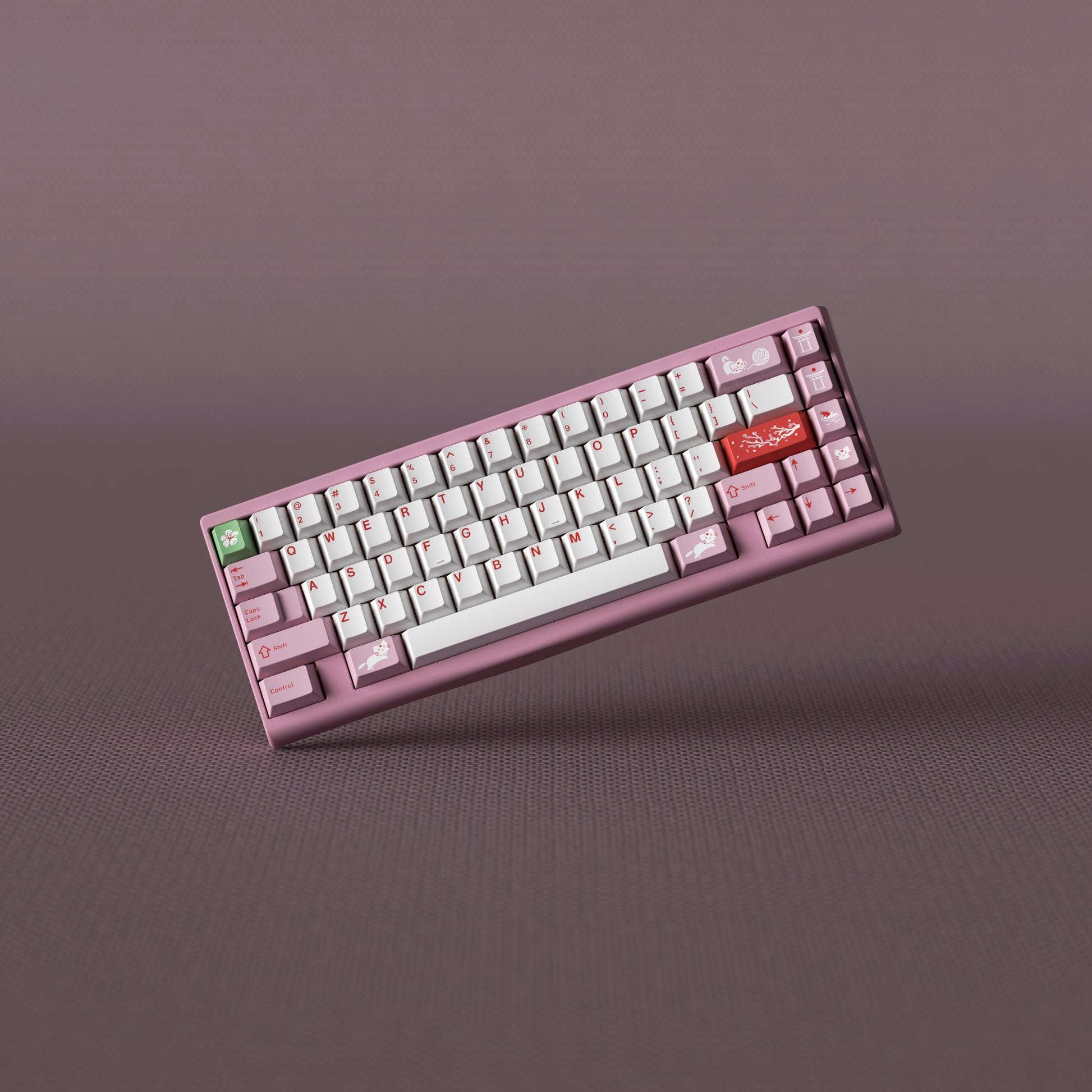 SWG Hazakura Light keycap set render