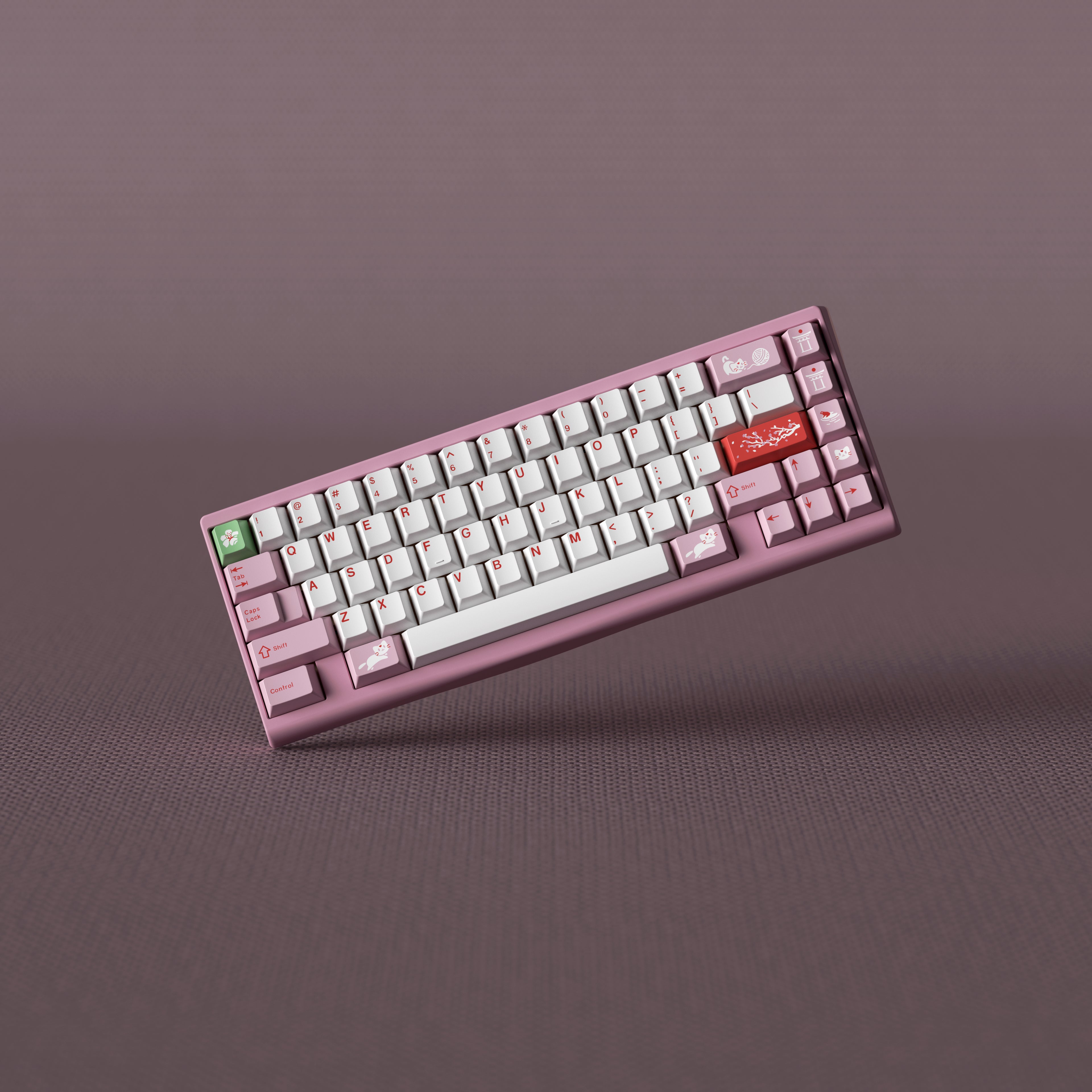 SWG Hazakura Light keycap set render