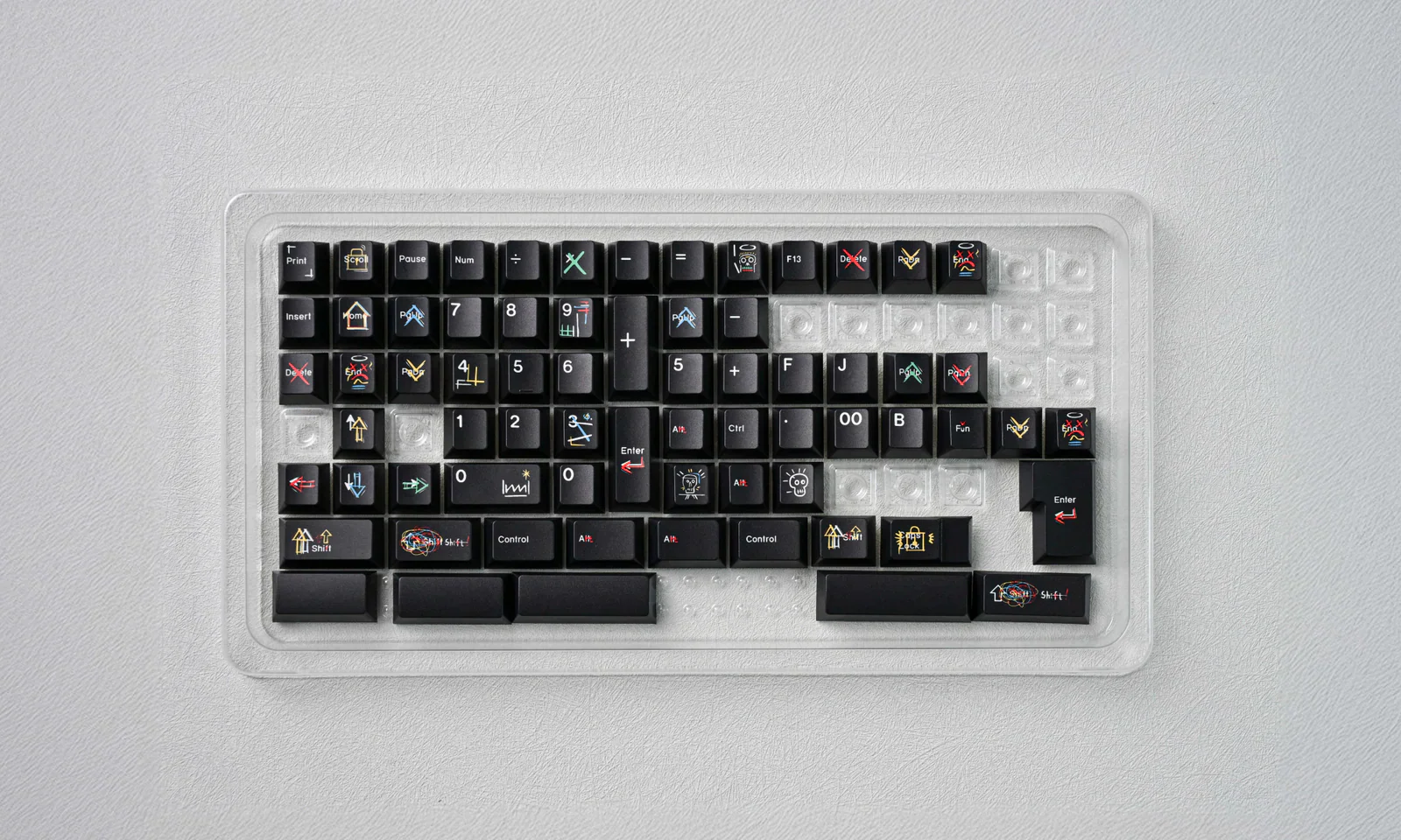 Doodlecaps Nakseo Black keycap set