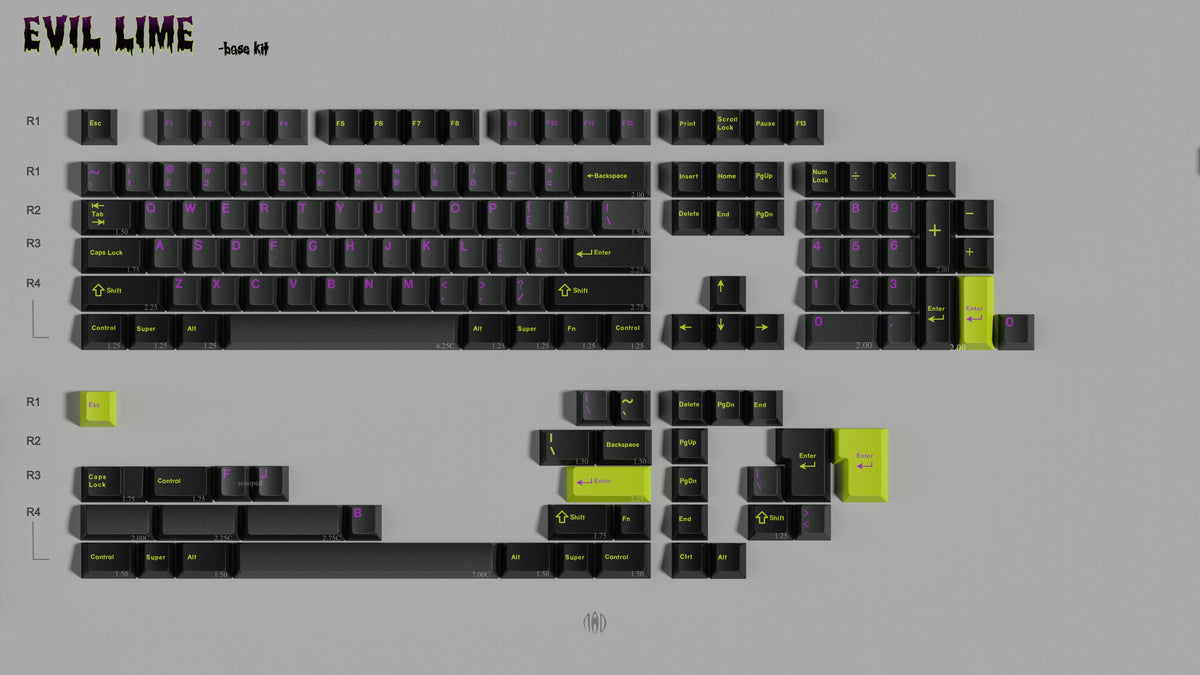 GMK Evil Lime Base kit