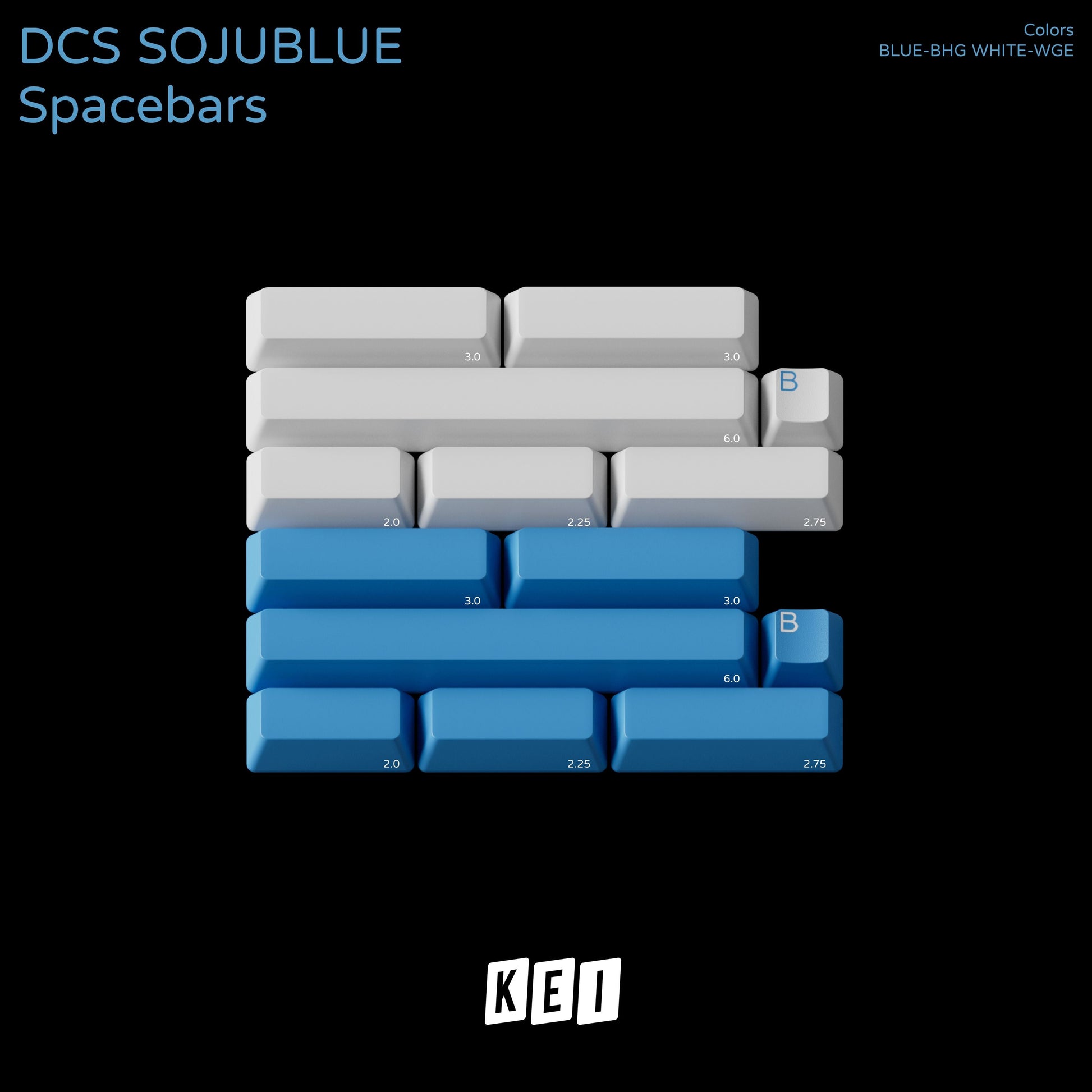 DCS Soju Blue Spacebars kit detail