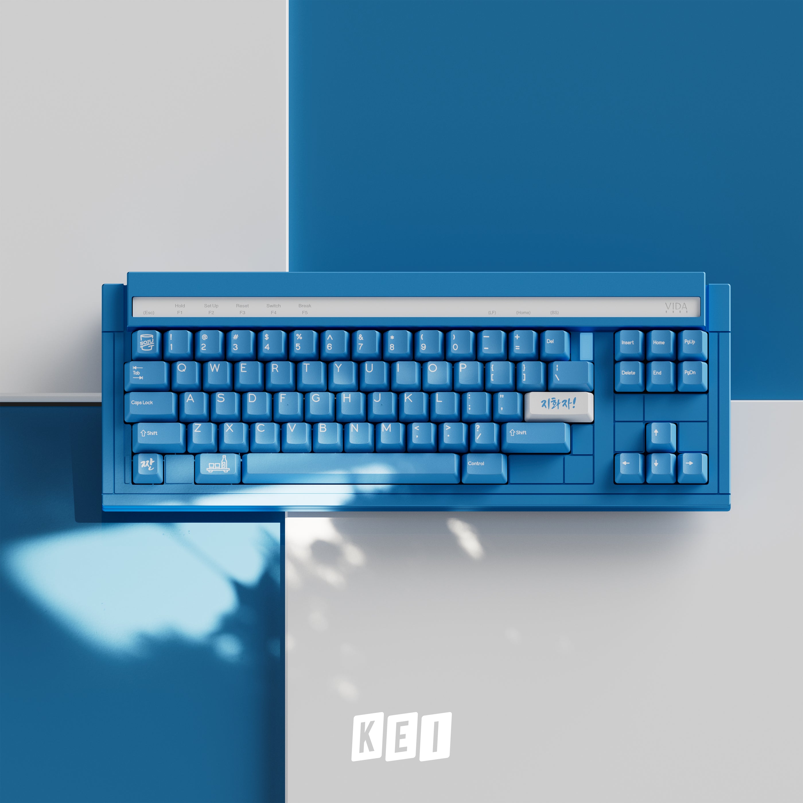 DCS Soju Blue keycaps on Do25 keyboard