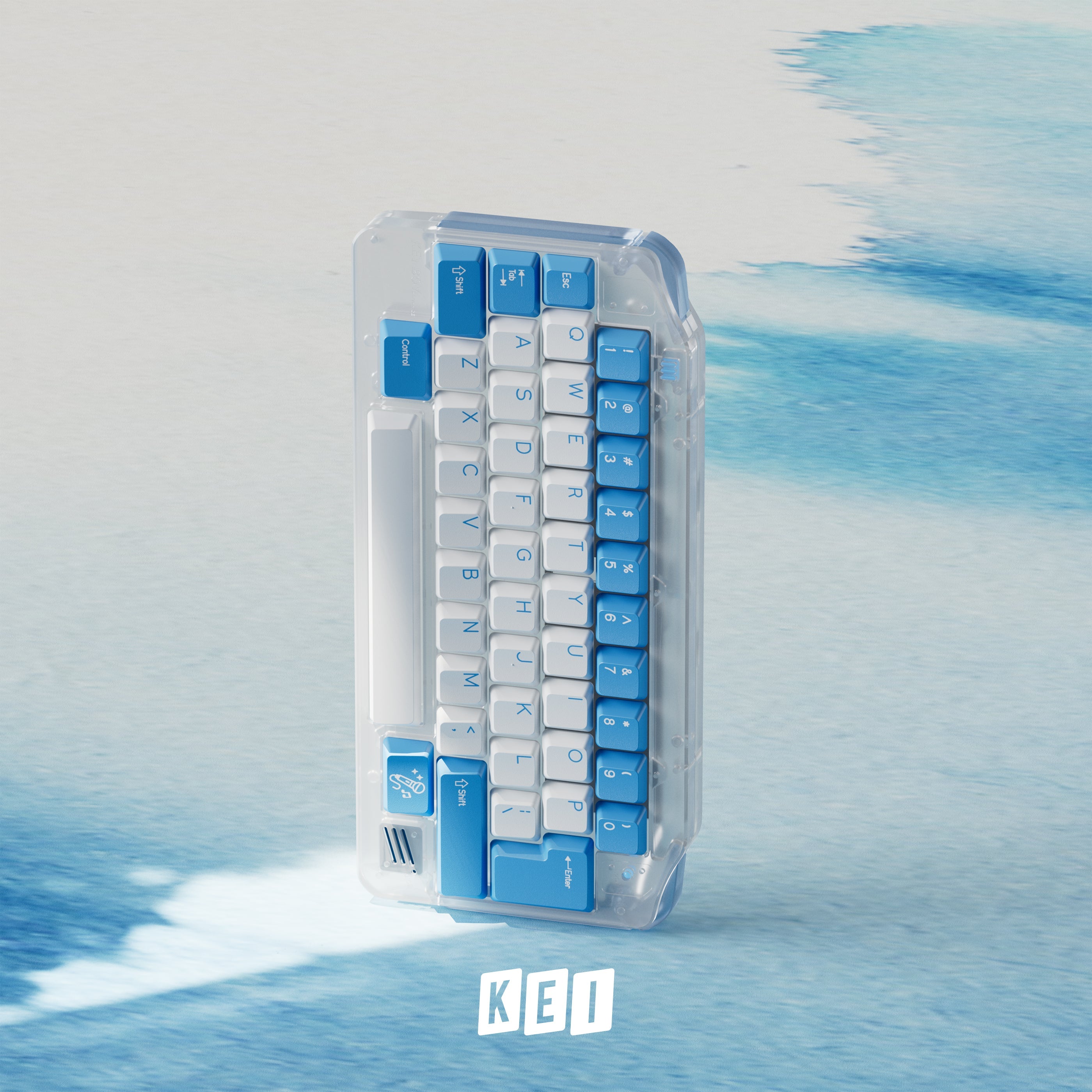 DCS Soju Blue keycaps on KBA keyboard