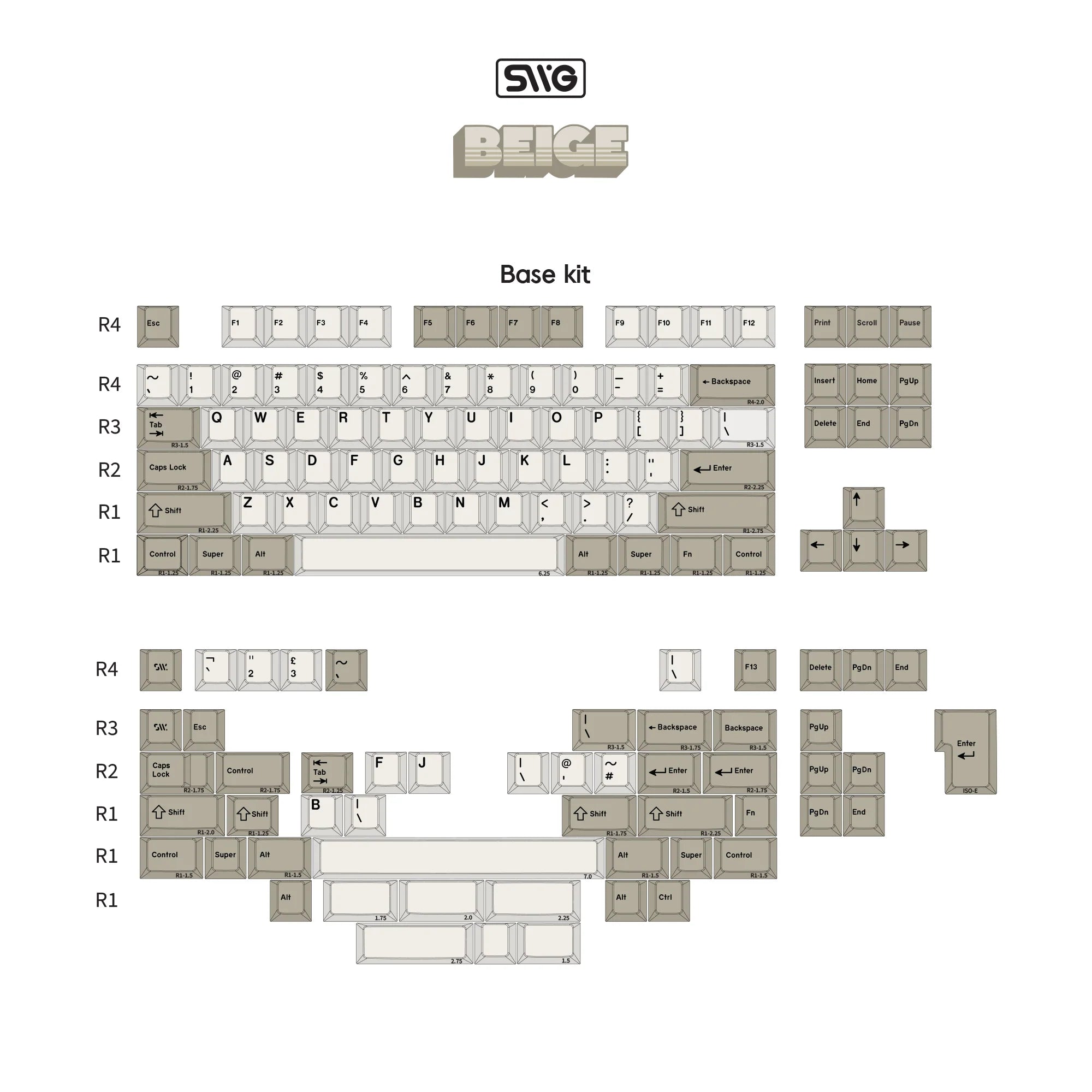 SWG Beige Keycap Set – Delta Key Co.