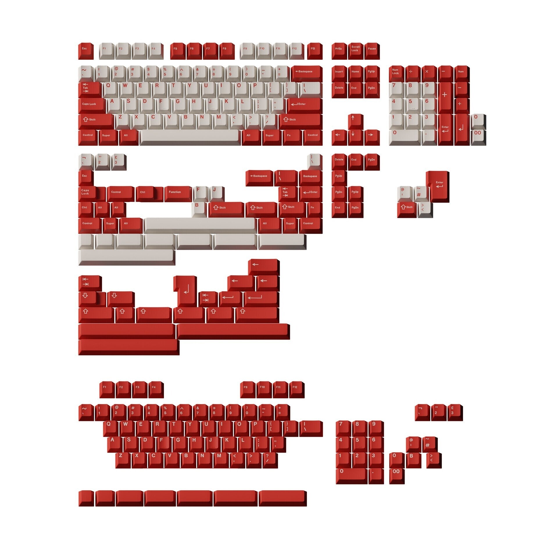 SW Classic Red Keycaps
