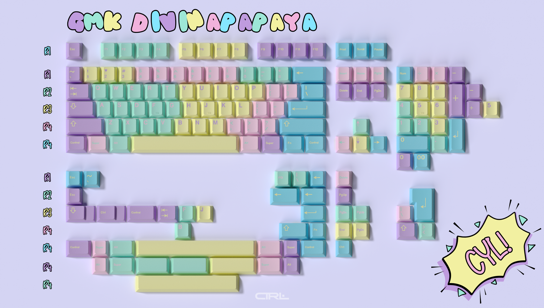 GMK DivinaPapaya Keycaps (Group-Buy)